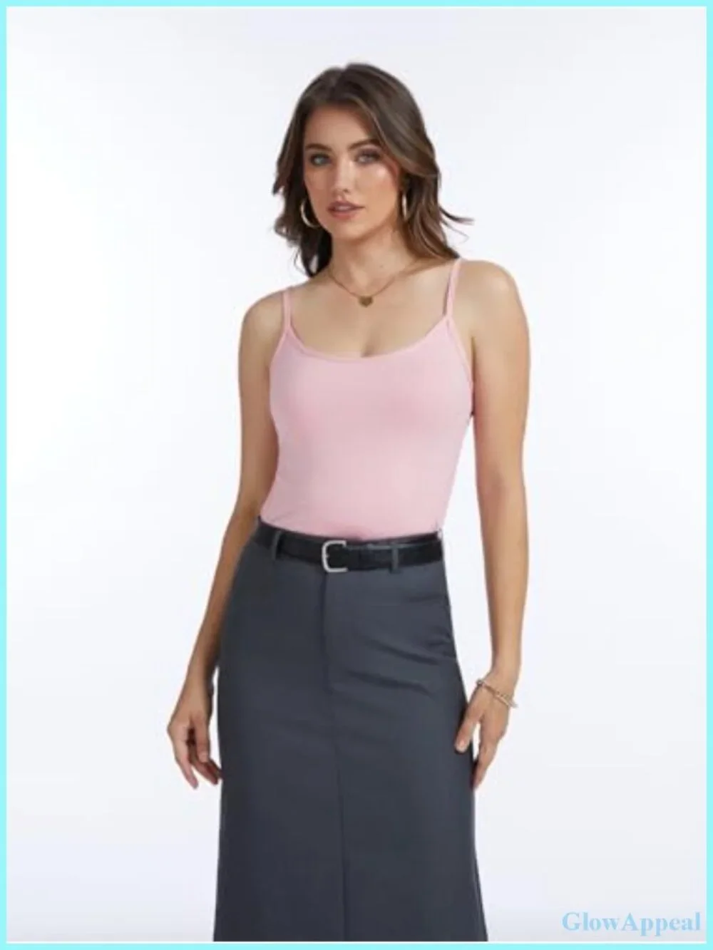 4 Pack Modal Camisole Tops Adjustable Straps Seamless Undershirt Layering Tanks
